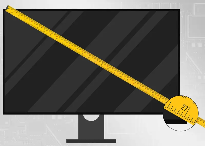 How to measure monitor size